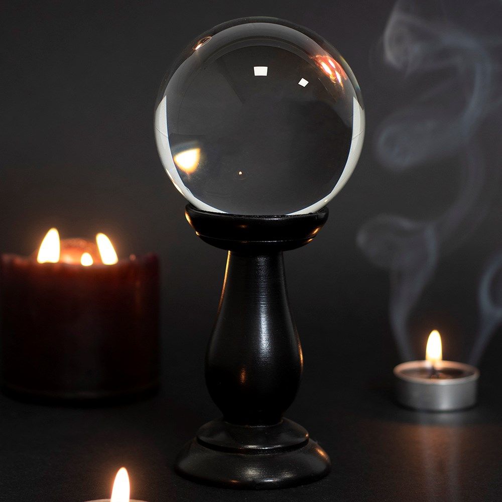 Something Different - Clear Small on Wooden Stand Kristallkugel - Transparent